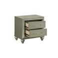 thumbnail image 3 of New Classic Furniture Lumina Wood 2-Drawer Nightstand in Silver Gray, 3 of 8