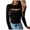 Black, variant on LYXSSBYX Pj Sets for Woman Women's Summer Casual Round-Neck Short Sleeve Solid Loose Shirt Blouse Tops