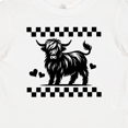 thumbnail image 4 of Inktastic Highland Cow Lover Checkered Girls Baby T-Shirt, 4 of 5