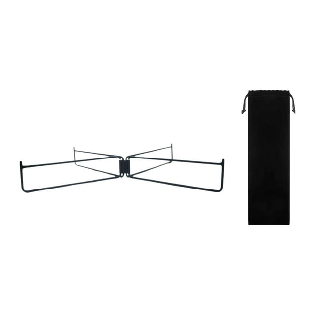 koolsoo Support Pliable en Métal Support Pliable Étagère pour Voyage Camping Maison Noir