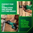 thumbnail image 4 of Metabo HPT 18V MultiVolt Cordless Reciprocating Saw, Orbital Cut Mode, 36% Less Vibration, 1-1/8" Stroke Length, 3,000 SPM, LED Light, Tool Body Only, CR18DBQ4, 4 of 14