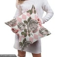 thumbnail image 4 of Ambesonne Vintage Fabric by the Yard Upholstery, Grunge Engraved Peonies, 10 Yards, Pale Pink and White, 4 of 4
