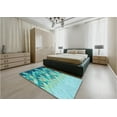 thumbnail image 4 of Ahgly Company Indoor Square Patterned Light Sea Green Area Rugs, 8' Square, 4 of 6