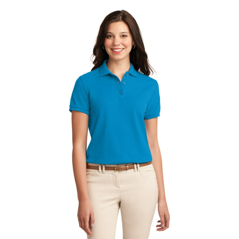 Port Authority Women s Silk Touch Short Sleeve Polo Shirt L500