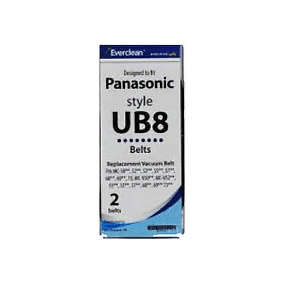Panasonic Flat Vacuum Cleaner Belts Type UB8, MC-V270B 7300 Series EverClean USA [6 Belts]