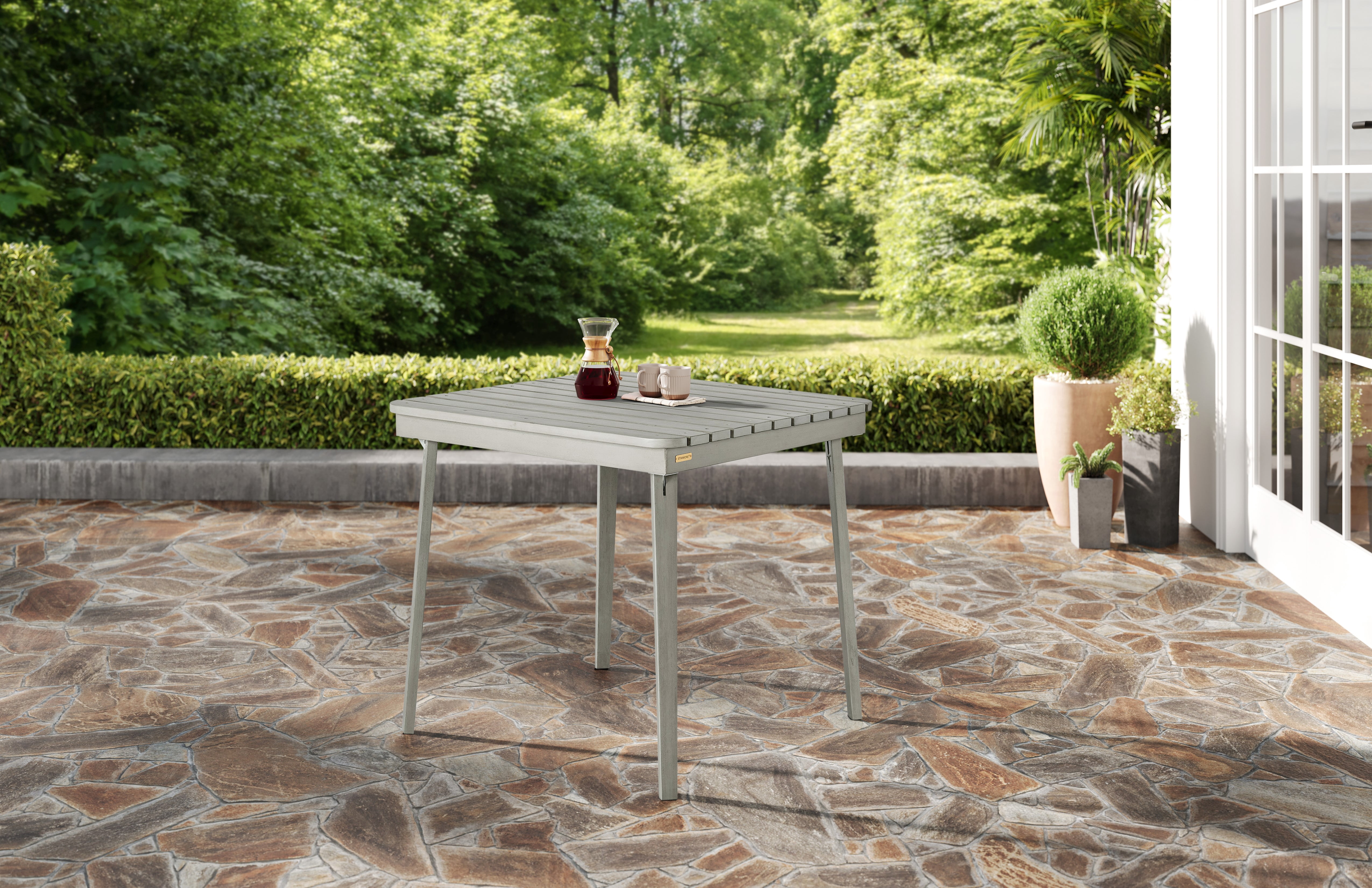 Stakmore Outdoor Folding Table, Gray