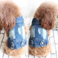 thumbnail image 3 of Chalecos para mascotas Chaqueta de mezclilla para perro Sudaderas con capucha Chaqueta de cachorro para perros pequeños y medianos (XS), 3 of 5