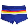 thumbnail image 5 of Men's Striped Swim Trunks Split Side Boxer Briefs Quick Dry Swimsuit Bathing Suit, 5 of 12