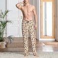 thumbnail image 2 of Sigee Cute Coffee Bean Print print Men's Pajama Pants Lounge Sleep Bottoms with Elastic Waistband and Pockets-Large, 2 of 6