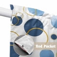 thumbnail image 4 of Blue Polka Dots Swag Valances for Windows, Kitchen Curtains 36 Inch Length 2 Panels Set, Modern Abstract Art Short Curtains for Small Windows Rod Pocket Cafe Curtains Drapes 28"x36", 4 of 8