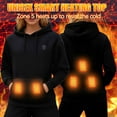 thumbnail image 2 of Unisex Heated Hoodie - Battery-Free Soft Breathable Pullover Sweatshirt, Plus Size Warm Hooded Outfit for Winter Sports/Daily Commute, 2 of 9