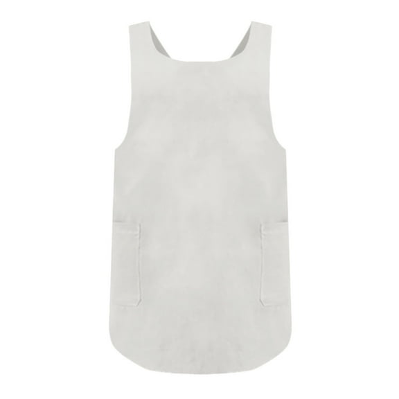Vikakiooze under $10, Women Cotton Linen Cross Back Apron Japanese Housework Kitchen Wrap Pinafore BG
