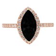 thumbnail image 7 of Halo Engagement Ring for Women - 2.38ct Natural Onyx in 14K Rose Gold Promise Ring, 7 of 7
