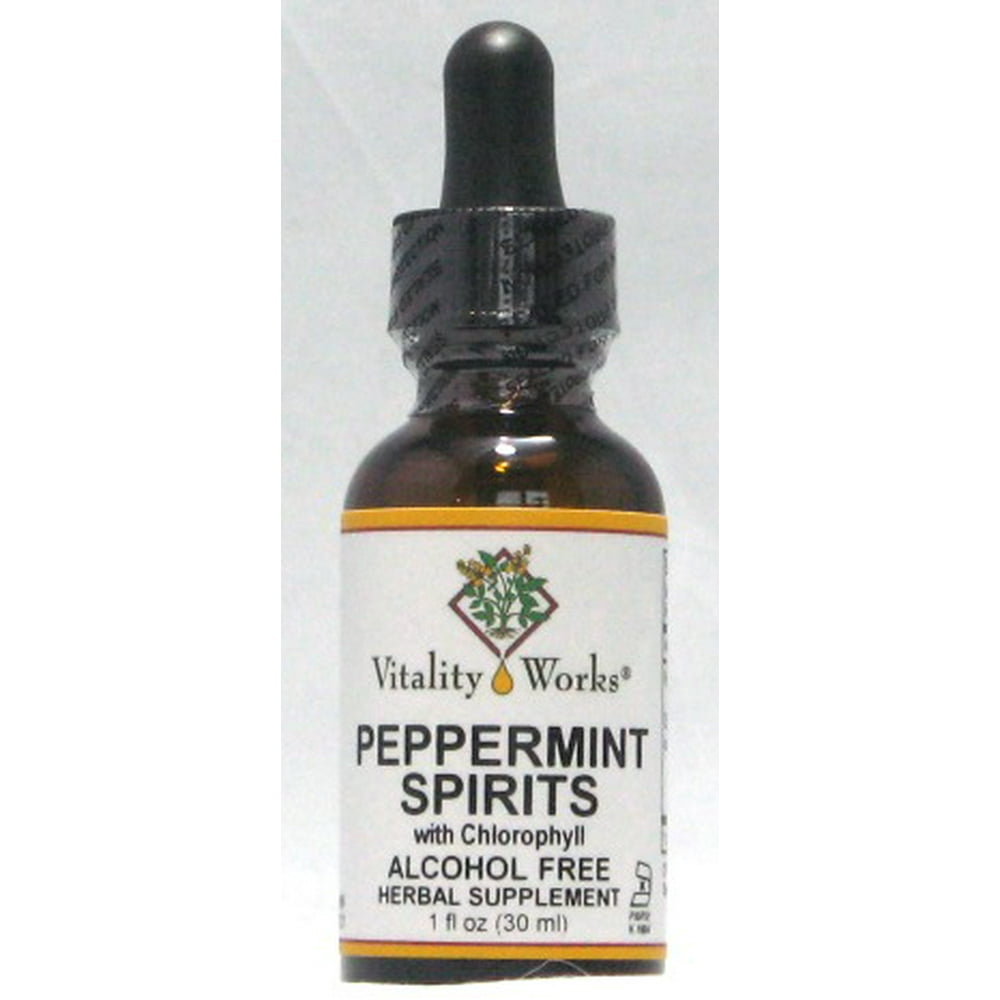 Peppermint Spirits Alcohol Free Vitality Works 1 oz Liquid Walmart