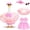 Pink, variant on Hawaiian Porch Goose Summer Outfit, 5Pc, Bikini Goose Clothes With Hat Sunglasses & Inner Tube, Decor Costume For 19/23 Inch Cement Goose, Outdoor Garden Yard Lawn Decor