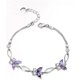 thumbnail image 1 of SZTXJ Purple butterfly bracelet for women in S925 sterling silver, pretty and charming wrist bracelet jewelry gift for teenage women (purple), 1 of 5