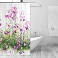 thumbnail image 2 of Coolnut Flowers Watercolor Bathroom Waterproof Shower Curtain Set, 60"X72" Bathtub Curtain with 12 Hooks for Bathroom Decor,Hotel,Room, 2 of 6