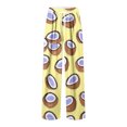 thumbnail image 4 of Fengqque Mens Fashion Casual loose Fruit Printed Elastic Waistband Drawstring Pocket Pants Yellow XL(XL), 4 of 6