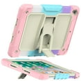 thumbnail image 7 of XYX For iPad 6th/5th Generation Case 9.7 inch 2018/2017, 3in1 Heavy Duty Shockproof Tablet Case with Stand, Shoulder Strap, Rainbow Pink, 7 of 7