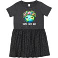 thumbnail image 3 of Inktastic Happy Earth Day Flowered Girls Toddler Dress, 3 of 5