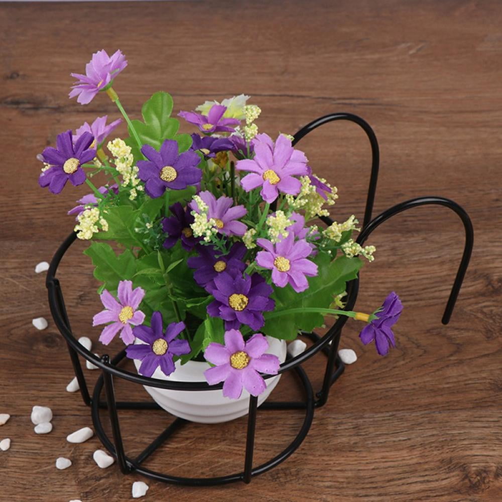 GETFIT 2 Pack Round Hanging Railing Planters Flower Pot