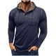 thumbnail image 2 of pstuiky mangas largas para hombre, Suéter informal de color liso para hombre, cárdigan con botones, bolsillo, mangas largas y capucha camisetas de hombre s, 2 of 7