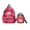 Red, variant on Heart Pattern Bag Bundle, Daily Lightweight Mini Backpack & Multi Pockets Mini Crossbody Purse Set