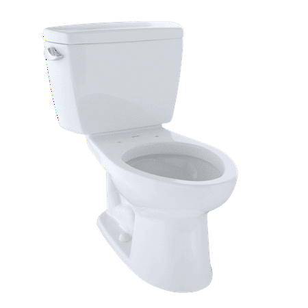 TOTO? Drake? Two-Piece Elongated 1.6 GPF Toilet, Cotton White -