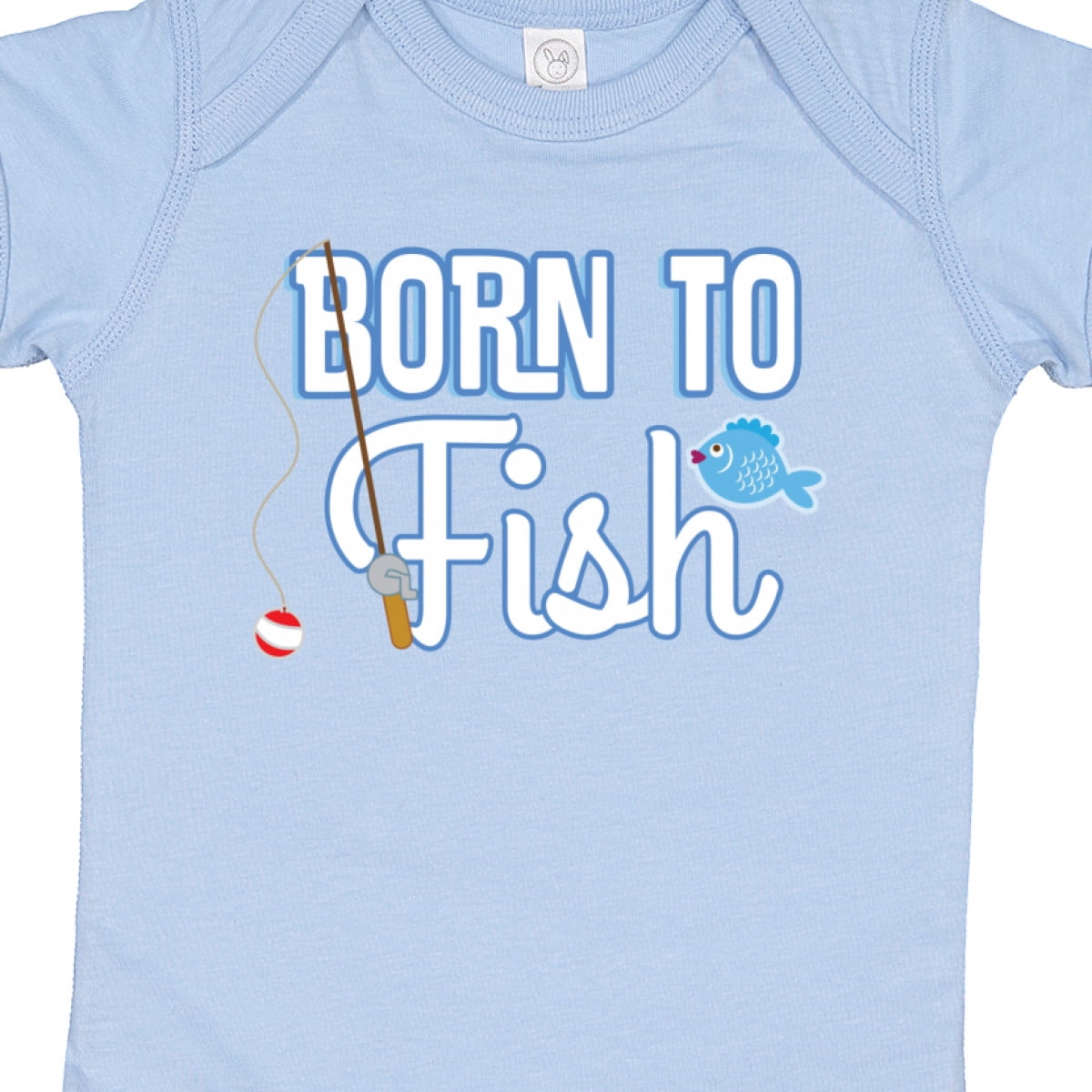 Inktastic Born to Fish Go Fishing Boys or Girls Baby Bodysuit