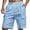 Light Blue, variant on Coorders George Men’s Elastic Waist Cargo Shorts Loose Fit Drawstring Short with Pockets, Army Green, XXL