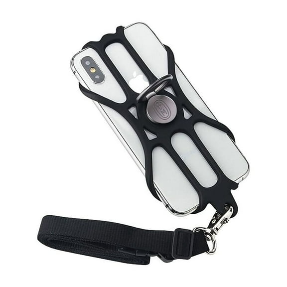 OTM Essentials Black Universal Phone Sling with Lanyard and Ring Grip (OB-A4A)