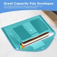 thumbnail image 3 of 12pcs button file bag Color pp plastic file a4 office file bag Ticket storage file bag, 3 of 5