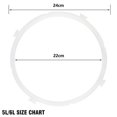 thumbnail image 4 of MesaSe Silicone Sealing Ring 6qt for Instant Pot Sealing ring for 6 5qt Insta Pot Food-grade Silicone Fits IP-DUO60  IP-LUX60  IP-DUO50  IP-LUX50  Smart-60  IP-CSG60 and IP-CSG50-2 Pack, 4 of 7