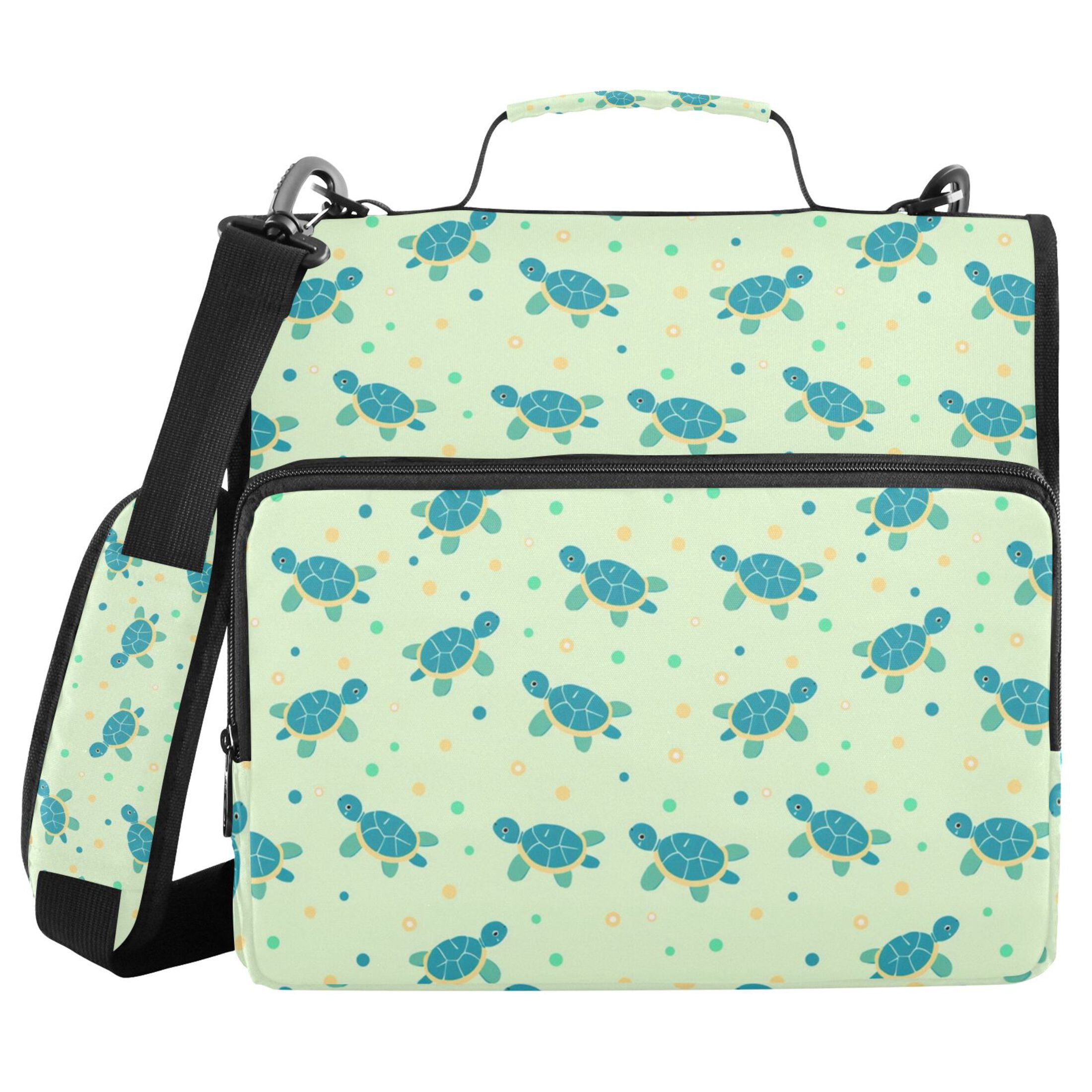 ALAZA Zipper Binder Turtles 3 Ring Trapper Keeper File Folder Organizer Bag