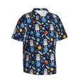 thumbnail image 2 of Daiia Space Dog Hawaiian Shirt for Men Gentle Cotton Regular Short Sleeve Casual-Small, 2 of 9