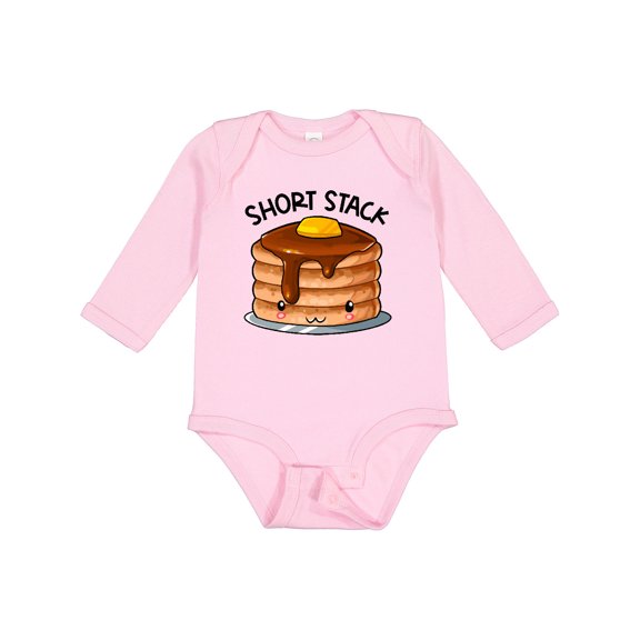 Inktastic Short Stack Cute Pancake Breakfast Boys or Girls Long Sleeve Baby Bodysuit