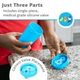 thumbnail image 3 of Re-Play Sippy Cups for Toddlers - 10 Oz. Reusable Spill Proof Cups for Kids, Dishwasher/Microwave Safe - Set of 4 - Ocean Waves, 3 of 11
