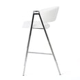 thumbnail image 2 of Emily Modern Leather 28.25" Barstool, Set of 2, Ivory, 2 of 6
