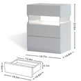thumbnail image 4 of Cubehom Nightstand Set of 2 LED with 3 Drawers Bedside Table for Adults Bedroom White  Wood, 4 of 6