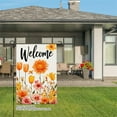 thumbnail image 3 of JOOCAR Welcome Floral Linen Garden Flag for Fall Autumn Home Outdoor Garden Yard Door Decor 12x18 inch, 3 of 5