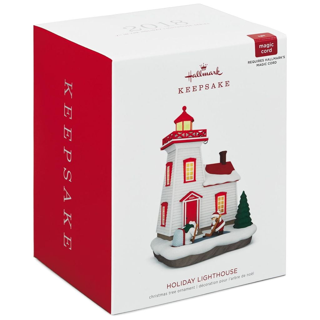 Hallmark Keepsake 2018 Holiday Lighthouse Ornament With Light