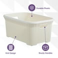 thumbnail image 3 of Superio 50L Knit Laundry Basket with Cut-Out Handles - Cream Beige (2 Pack), 3 of 8