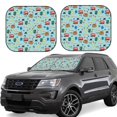 thumbnail image 6 of Kdxio Travel1 Print 2-Piece Sun Shade Front Windshield - Foldable Car Front Window Sunshades for Most Sedans SUV Truck, 6 of 6