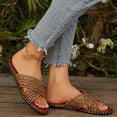 thumbnail image 1 of Miqool Sandales Plates Boho pour Femmes Vacances à la Plage Croisées Chaussures, 1 of 9