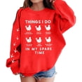 thumbnail image 3 of CAIXIA Cute Sweatshirts for Girls Round Neck Loose Fit Kids Shirts Long Sleeve Printed Medium Weight Pullover Workout Tops Back To School Outfit Spring Fall Clothes 2026, 3 of 5