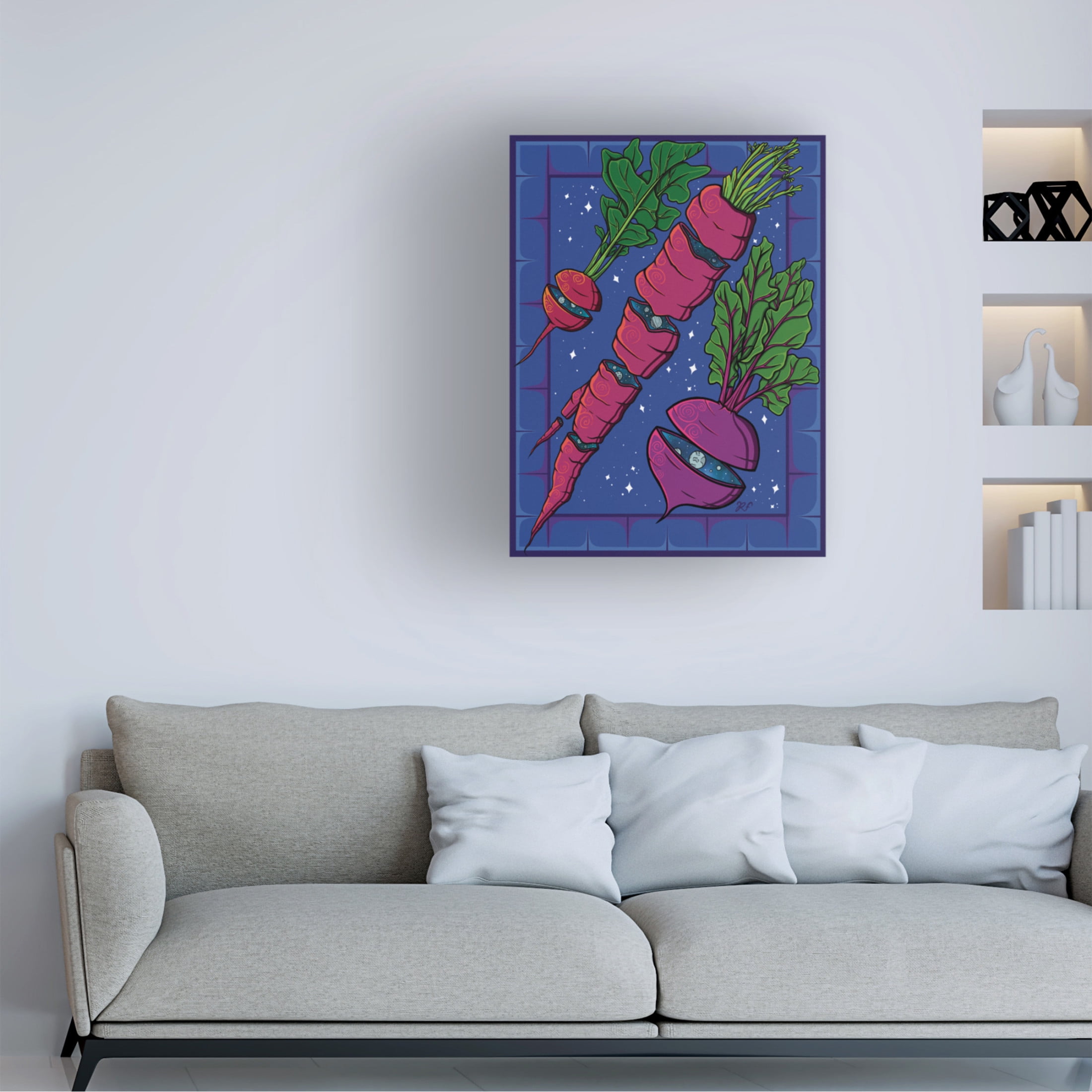 Canvas Wall Art - Rachel Feirman 'Space Roots' Wall Art for Living Room, Bedroom, or Office Décor by Trademark Fine Art - 35 x 47 Inches
