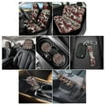 thumbnail image 2 of Renewold American Tribal Cow Print Red Retro 11 Pack Car Seat Covers for Women Men with Keychain Headrest Cover, Washable Cup Coasters Handbrake Cover Gear Shift Cover Auto Seat Cover Accessories, 2 of 7