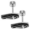thumbnail image 1 of unbranded 2Ud Pendientes De Cruz Ataúd Gótico Unisex Para Uso Diario Sin Perforación Con Acabado Espejo De Metal, 1 of 8