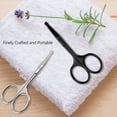 thumbnail image 5 of EXLEAF 2 Pack 3.75" Premium Nose Hair Scissors,Curved Safety Blades with Rounded Tip for Trimming Small Details Facial Hair,Ear Hair,Eyebrow, 5 of 7