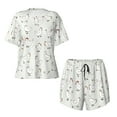 thumbnail image 4 of Lsque Funny Chicken Women's Short-Sleeved Pajama Set - 2 Piece Soft and Lightweight Sleepwear Set-Medium, 4 of 9